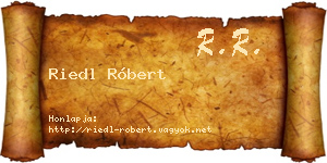 Riedl Róbert névjegykártya
